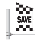 Checkered Message Motion Flag