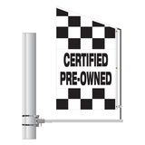 Checkered Message Motion Flag