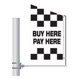 Checkered Message Motion Flag
