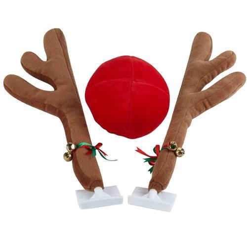 Clip-on Reindeer Antlers with Red Nose