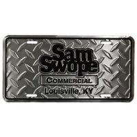 Custom Embossed License Plates - Diamond Plate