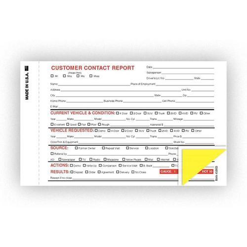 Customer contact report