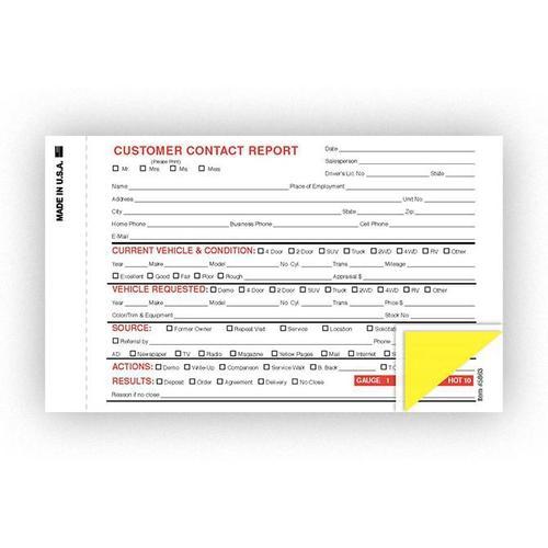 Customer contact report
