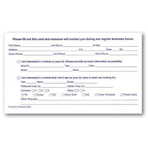Customer Lead Cards