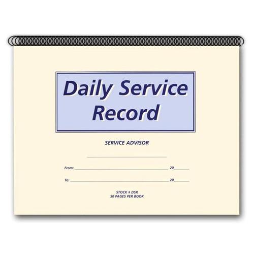Daily Service Record Book