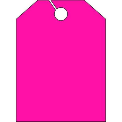 Florescent Pink Blank Mirror Hang Tags