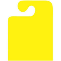 Florescent Yellow Blank J-Hook Mirror Hang Tags