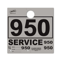 Gray 3-Digit Service Department Hang Tags PLUS