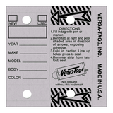 Gray Versa-Tags Self-Laminating Key Tags