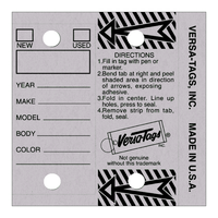 Gray Versa-Tags Self-Laminating Key Tags