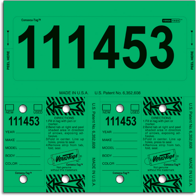 Green Versa-Tags Consecu-Tags