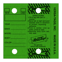 Green Versa-Tags Self-Laminating Key Tags