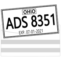 License Plate Tag Bag with Adhesive