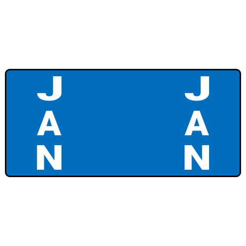 Month Color-Coded Ringbook Labels