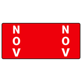 Month Color-Coded Ringbook Labels