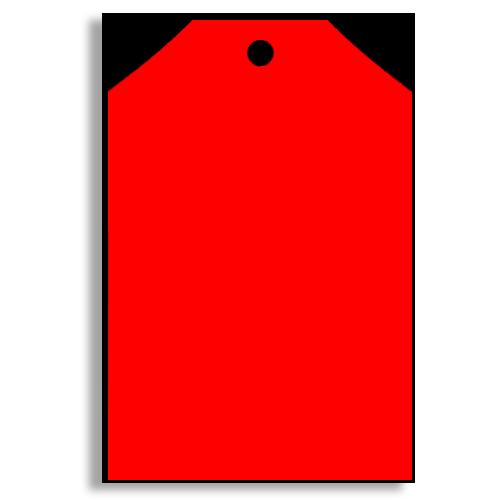 Neon Red Blank Stick-On Tags
