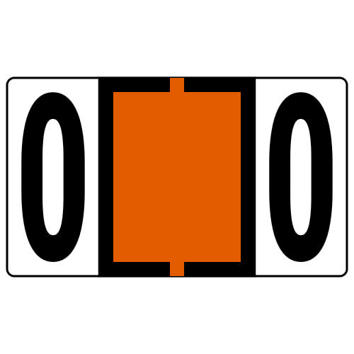 Numeric Color-Coded Roll Labels