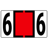 Numeric Color-Coded Roll Labels