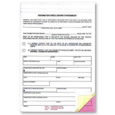 Odometer Disclosure Statements - Form ODOM-CT