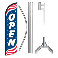 "Open" Patriotic Swooper Flag Kit