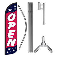 "Open" Patriotic Swooper Flag Kit