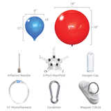 Patriotic PermaShine 6-Balloon Cluster Kit