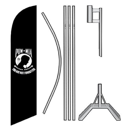 Patriotic Swooper Flag Kit - POW/MIA