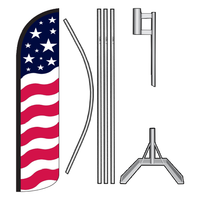 Patriotic Swooper Flag Kit - RWB Vertical