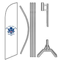 Patriotic Swooper Flag Kit - U.S. Coast Guard