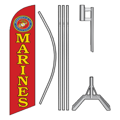 Patriotic Swooper Flag Kit - U.S. Marines