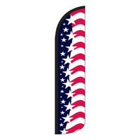Patriotic Swooper Flag - RWB Horizontal