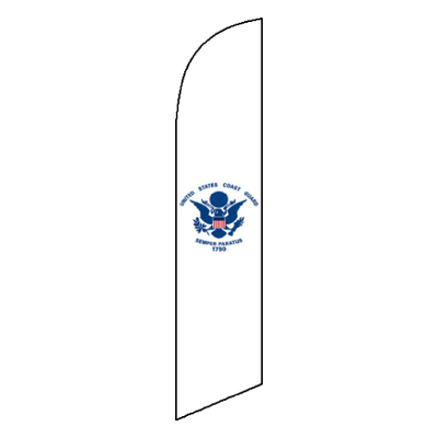 Patriotic Swooper Flag - U.S. Coast Guard