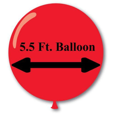 Red 5.5 ft Chloroprene Balloons