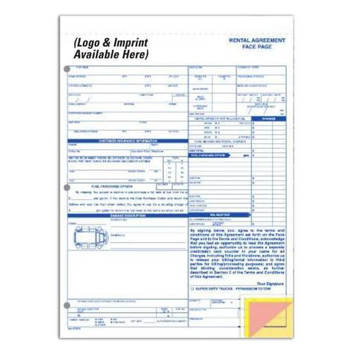 Vehicle Rental Agreement Form