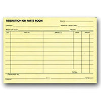 Requisition on Parts Room - Form #27