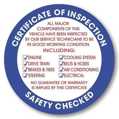 Safety Checked Window Stickers