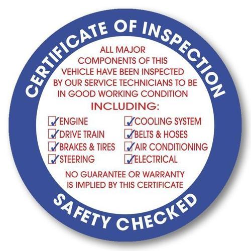 Safety Checked Window Stickers