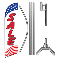 "Sale" (RWB Horizontal) Swooper Flag Kit