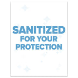 Sanitized Table Top Tent Signs