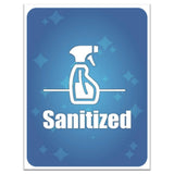 Sanitized Table Top Tent Signs