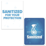Sanitized Table Top Tent Signs