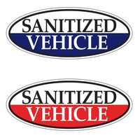 Sanitized Windshield Oval Stickers