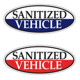 Sanitized Windshield Oval Stickers