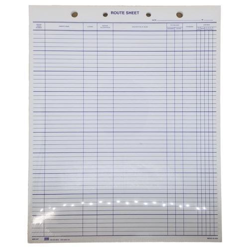 Service Route Sheet