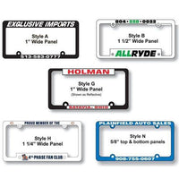 Silk-Screen Custom License Frames