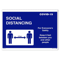 Social Distancing Exterior Poly Window Stickers - 11" x 8.5"