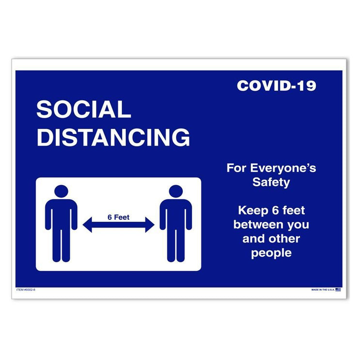 Social Distancing Window Social Distancing Interior Poly Window Stickers - 8.5