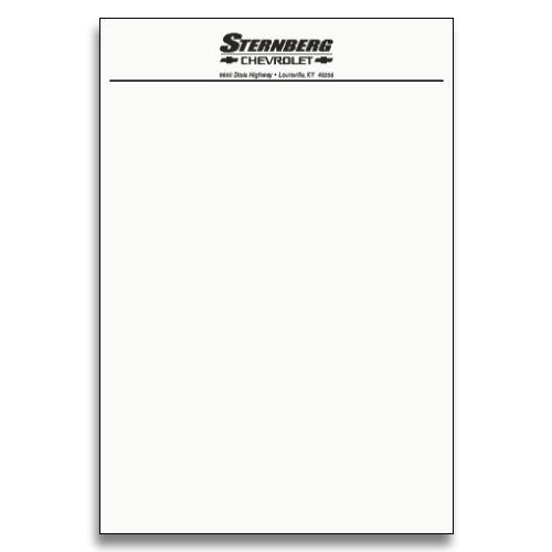 Sternberg Chevrolet Letterhead Paper