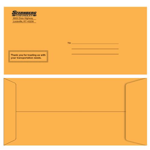 Sternberg Chevrolet License Plate Envelopes