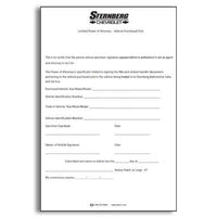 Sternberg Chevrolet Limited Power of Attorney